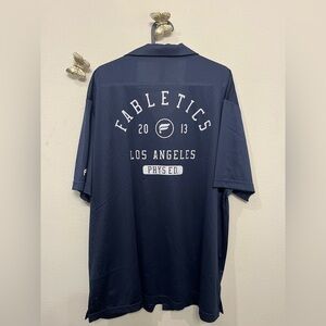 Fabletics Navy Button Down Shirt